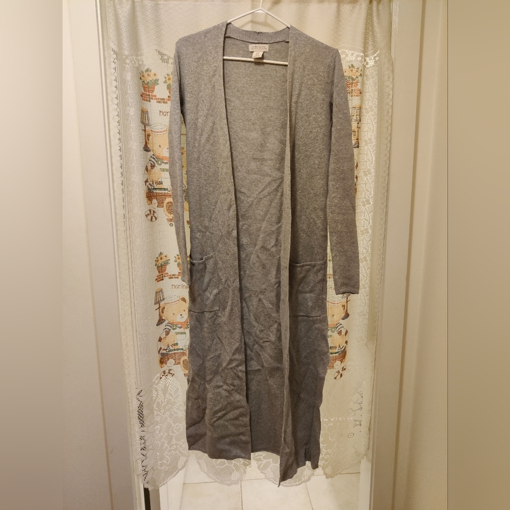 Long grey cardigan